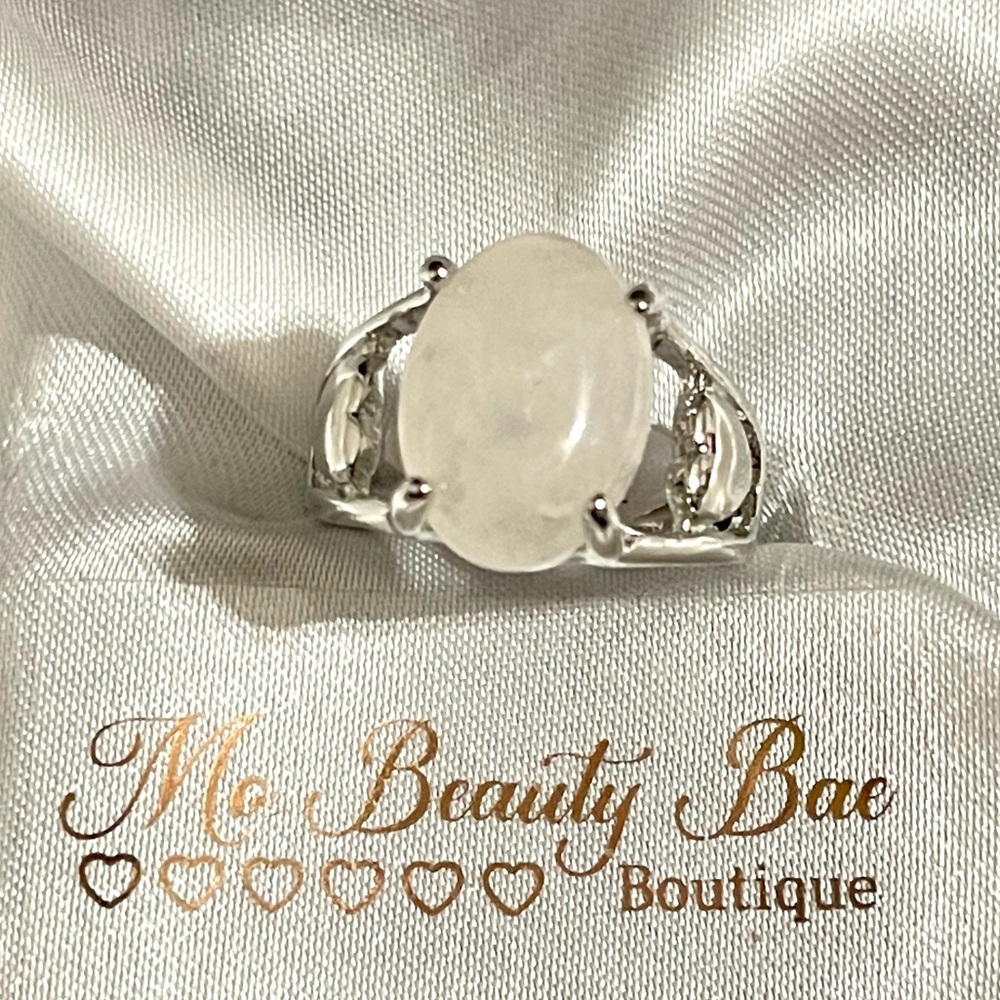 Clear Quartz Crystal Heart Ring